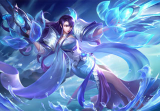 【新皮肤】火神战姬-魅蓝莲影